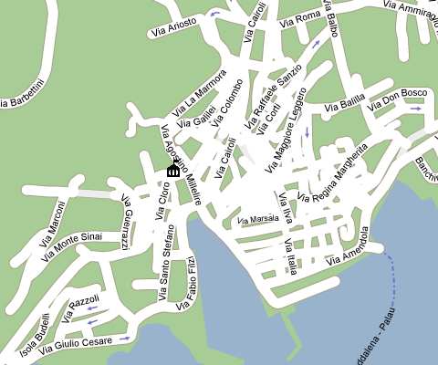 Mappa cartografica di Sezione Distaccata di Tribunale di La Maddalena